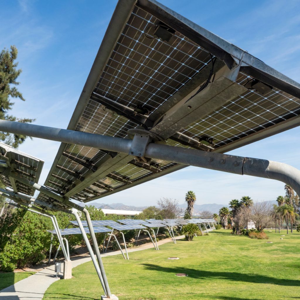 Solar panels on golf range